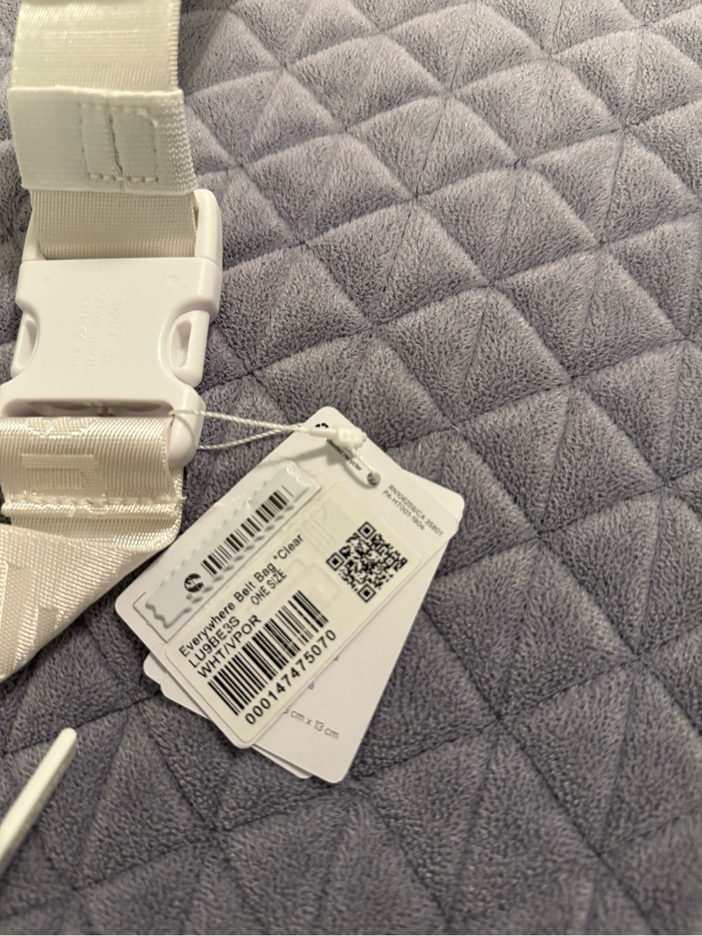 lululemon athletica Clear Crossbody Bag with White Trim - Picture 3 of 7